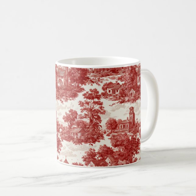 Mug Scène de campagne Toile Rouge (8) (Devant droit)