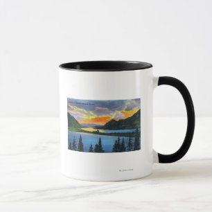 Mug Scène de coucher du soleil sur le fleuve Columbia