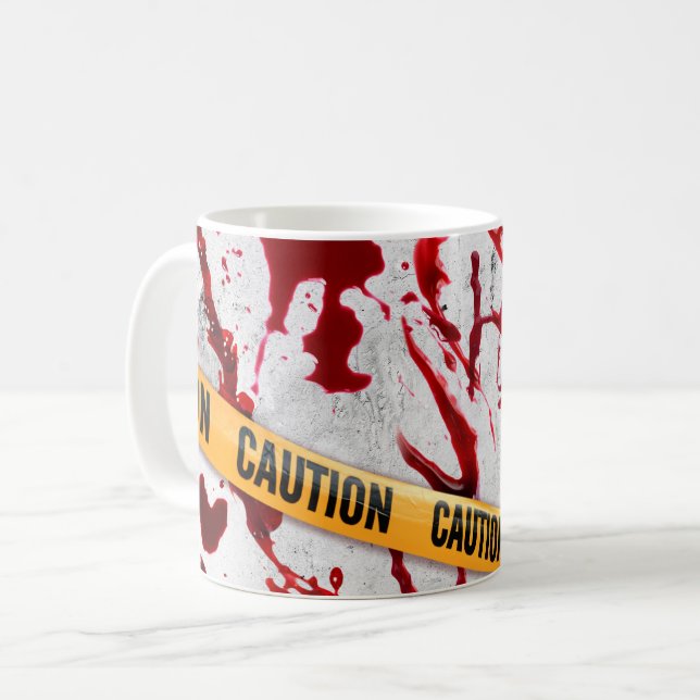 Mug Scène de crime avec strate de sang et bande de pru (Devant gauche)