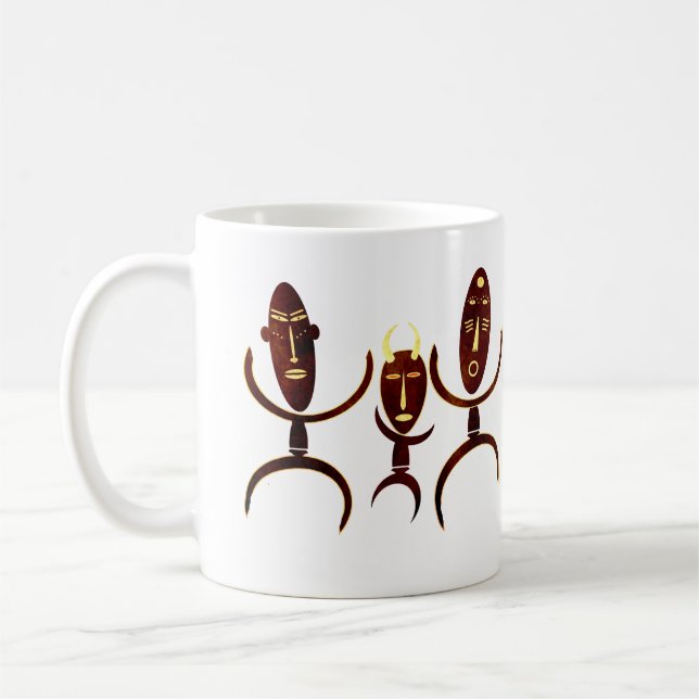 Mug Scène de danse tribale africaine abstraite  (Gauche)