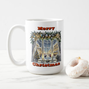 Mug Scène de fenêtre Fêtes Étincelantes