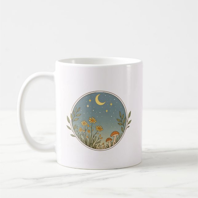 Mug Scène de fleur sauvage céleste (Gauche)