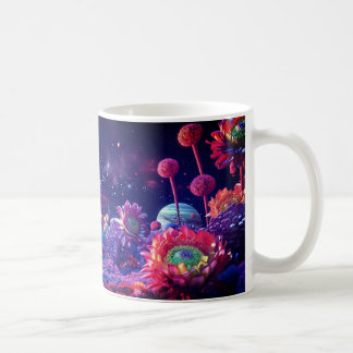 Mug Scène de fleurs intergalatiques