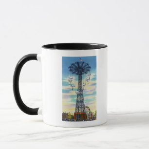 Mug Scène de journée de saut de parachute de parc de