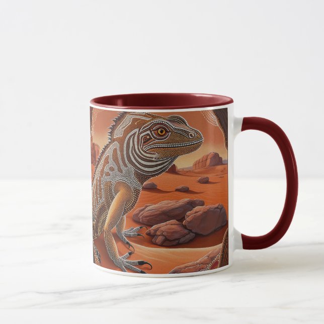 Mug Scène de la faune australienne Iguana Lizard (Droite)