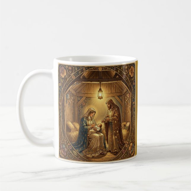 Mug Scène de la Nativité Art Nouveau (Gauche)