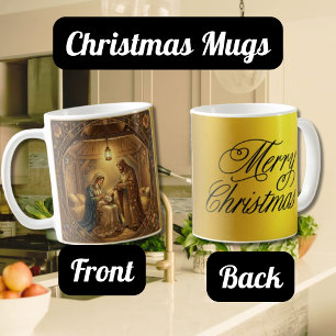 Mug Scène de la Nativité Art Nouveau