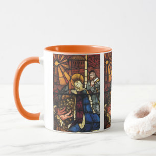 Mug Scène de la Nativité de Noël Vintage en Verre