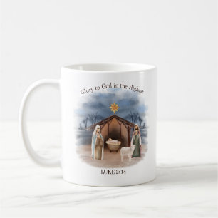 Mug Scène de la Nativité Nom de l'église Noël chrétien