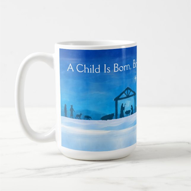 Mug Scène de la Nativité Nuit Silencieuse  (Gauche)