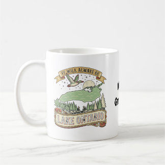 Mug Scène de la nature rétro vintage du lac Ontario
