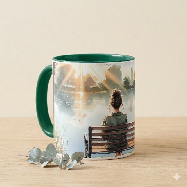 Mug Scène de lac aux reflets du coucher de soleil (Sunset Reflections Lake Scene Mug)