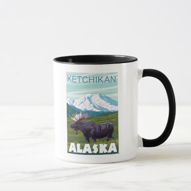Mug Scène de l'orignal - Ketchikan, Alaska (Droite)