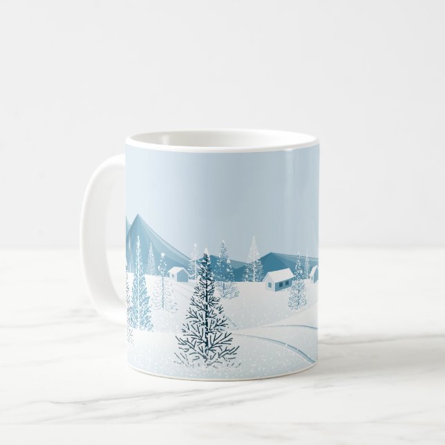 Mug Scène de neige de Noël (Devant gauche)