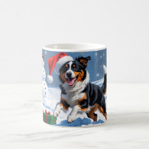Mug Scène de Noël australienne Kelpie