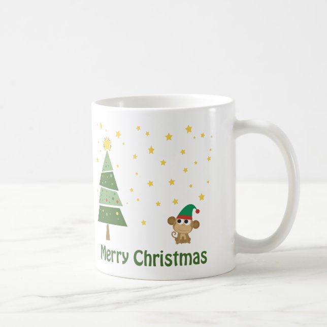 Mug Scène de Noël des elfes singes (Droite)