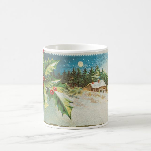 Mug Scène de Noël Hiver de neige blanche (Centre)