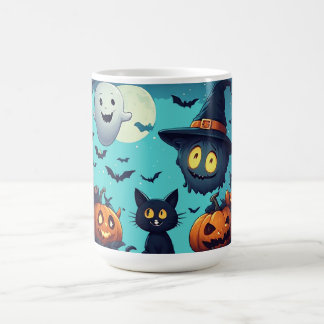Mug Scène de nuit d'Halloween remplie de citrouilles �