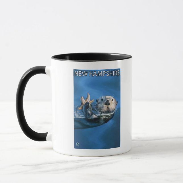 Mug Scène de Otter de mer du New Hampshire (Gauche)