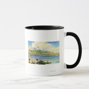 Mug Scène de pêche au point de protubérance sur la