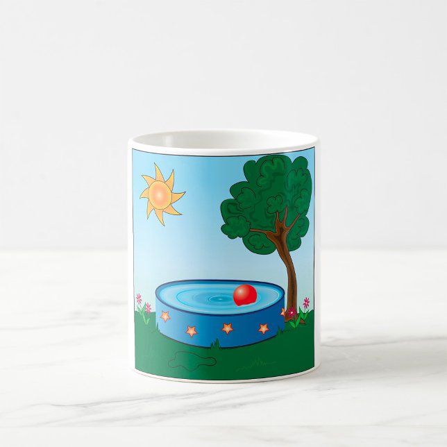 Mug Scène de piscine dans la cour des enfants avec un  (Créateur téléchargé)