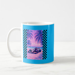 Mug Scène de plage aux palmiers de Miami Racing pour f