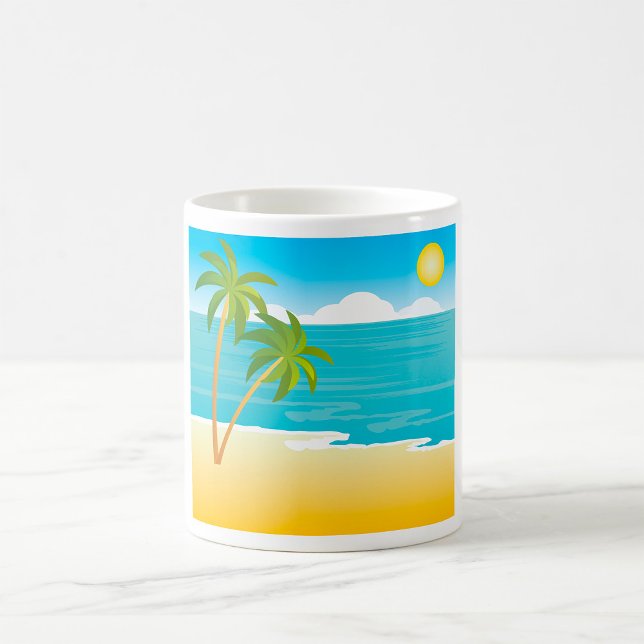 Mug Scène De Plage De Palm Tree (Créateur téléchargé)