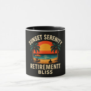 Mug Scène de plage de retraite sérénité coucher de sol