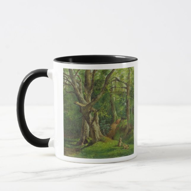 Mug Scène de région boisée avec des lapins, 1862 (Gauche)