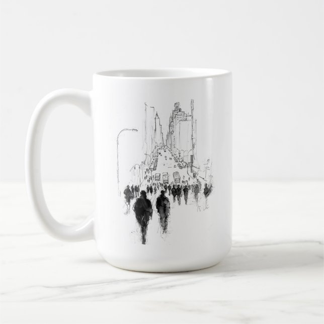 Mug Scène de rue Abstraite (Gauche)