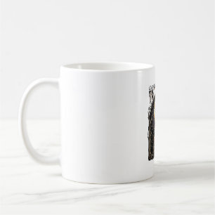 Mug Scène de saison vintage citrouille chat Halloween