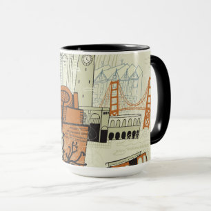 Mug Scène de San Francisco de griffonnage