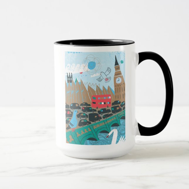Mug Scène de ville du Royaume-Uni (Droite)