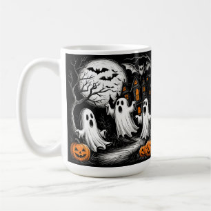 Mug Scène d'Halloween éffrayante avec fantômes