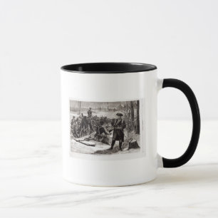 Mug Scène d'hiver au campement continental d'armée