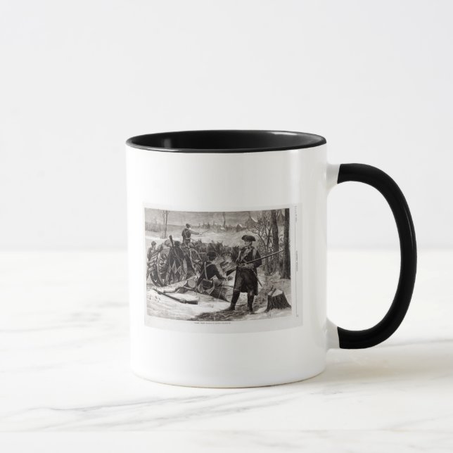 Mug Scène d'hiver au campement continental d'armée (Droite)