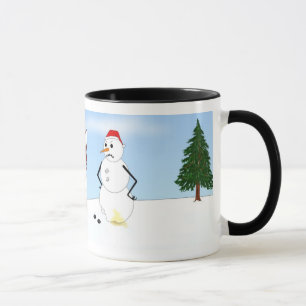 Mug Scène d'hiver de chien de traîneau sibérien
