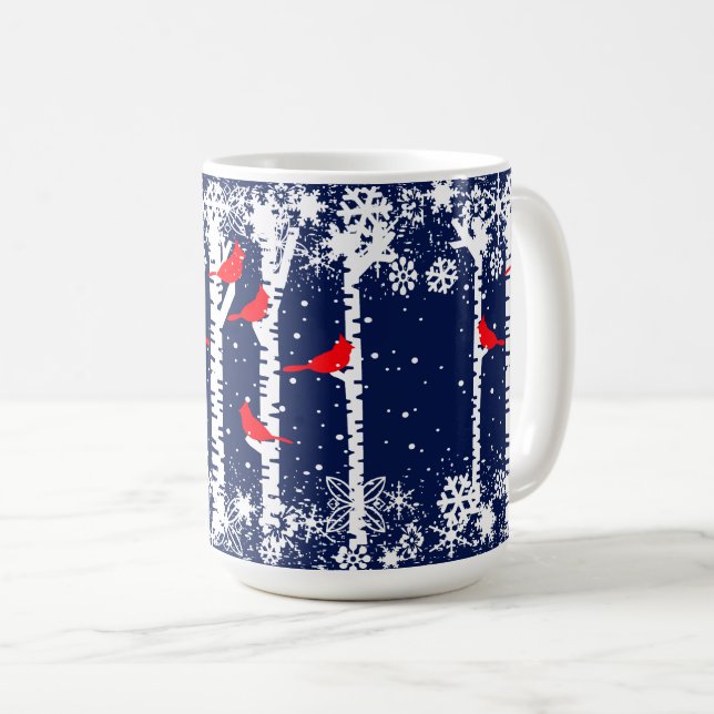 Mug Scène du cardinal d'hiver (Devant droit)