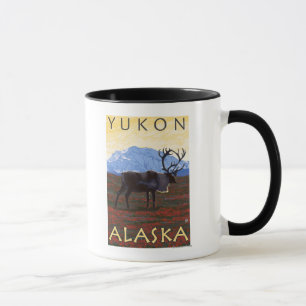 Mug Scène du caribou - Yukon, Alaska