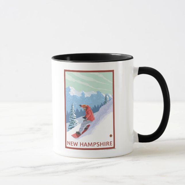 Mug Scène du New HampshireSnowboarder (Droite)