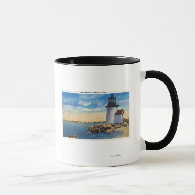 Mug Scène du phare de Brant Point (Droite)