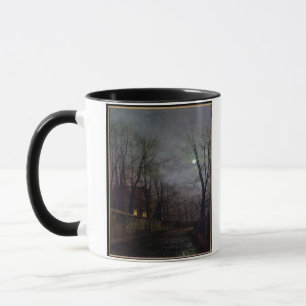 Mug Scène éclairée par la lune de rue, 1882 (huile