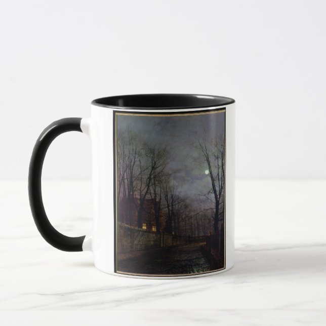 Mug Scène éclairée par la lune de rue, 1882 (huile sur (Gauche)