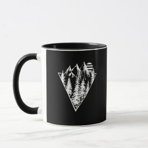 Mug Scène forestière minimaliste de pins