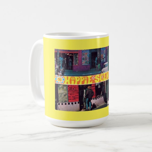 Mug Scène Hippie, Rétro, Vintage (Devant gauche)