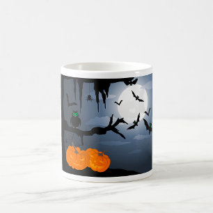Mug Scène nocturne d'Halloween éffrayante