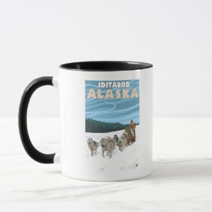 Mug Scène Sledding de chien - Iditarod, Alaska