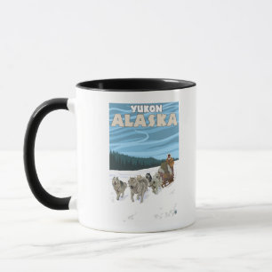 Mug Scène Sledding de chien - le Yukon, Alaska