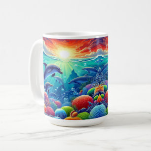 Mug Scène Sous-Marine Avec Dauphins