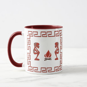 Mug Scène tribale africaine Abstraite
